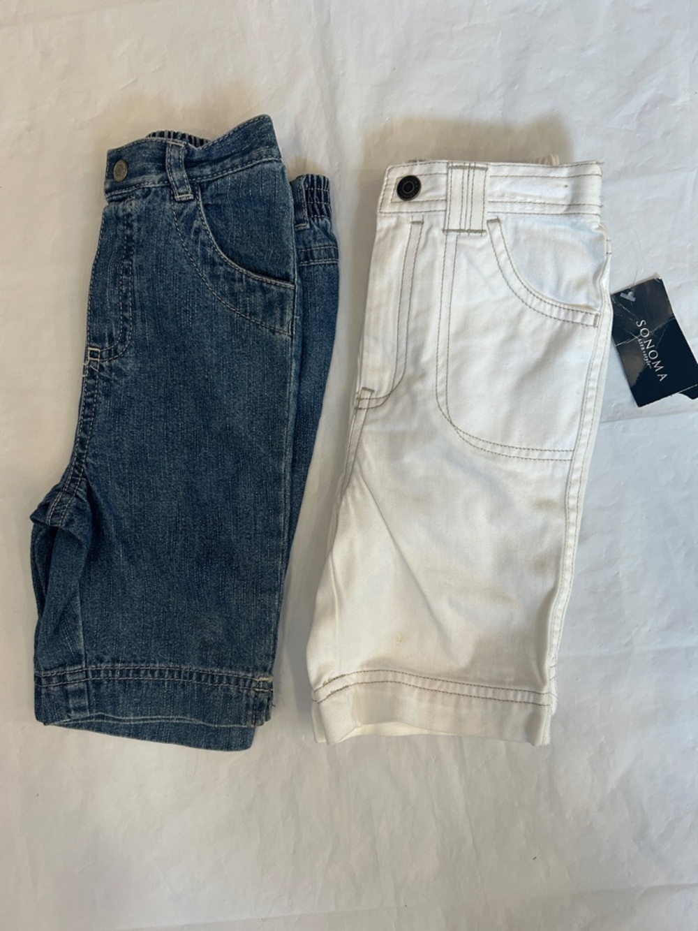 Sonoma White & Blue Denim Capris Pack